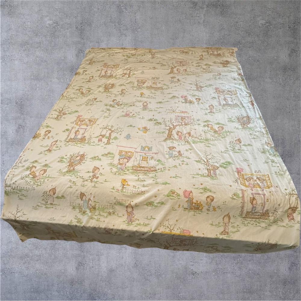 Vintage Betsey‎ Clark Flat Sheet 64x94 Children Cottagecore Quilt Craft Fabric